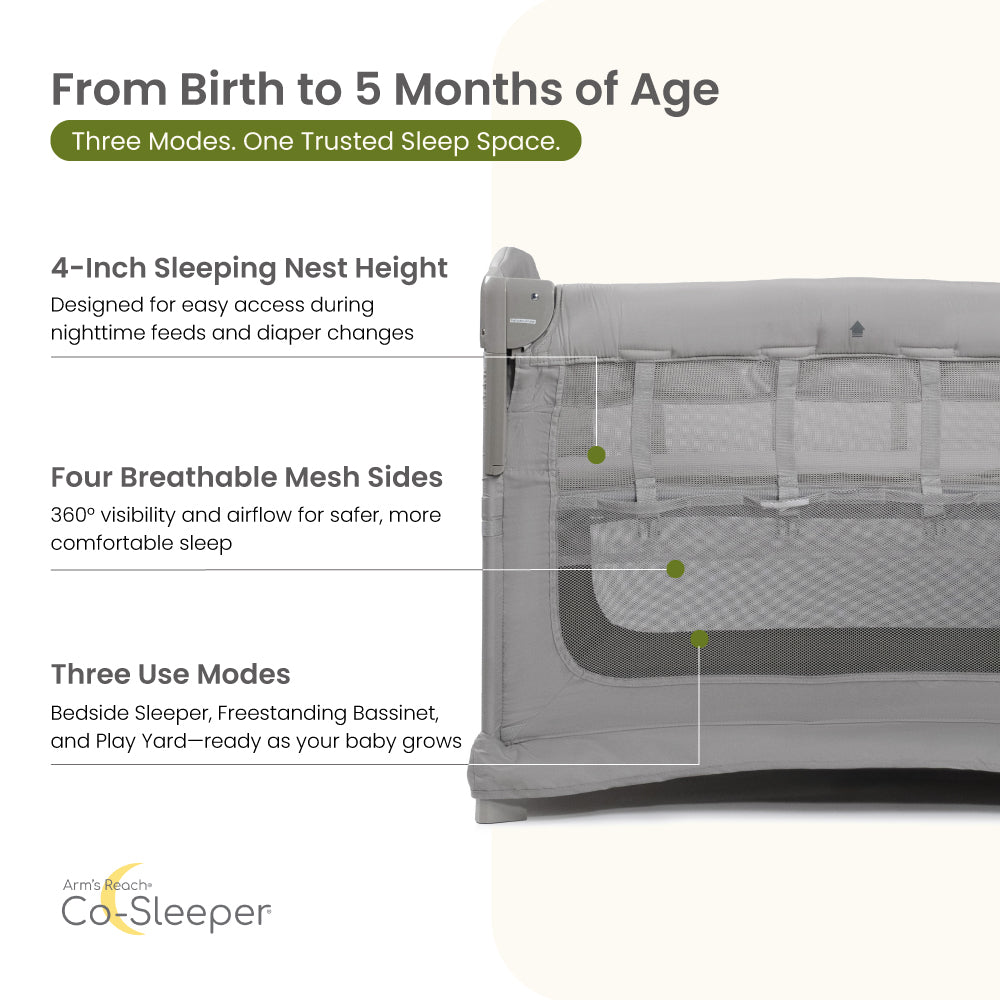 Ideal Ezee™ 3 in 1 CO-SLEEPER® Bassinet - Grey
