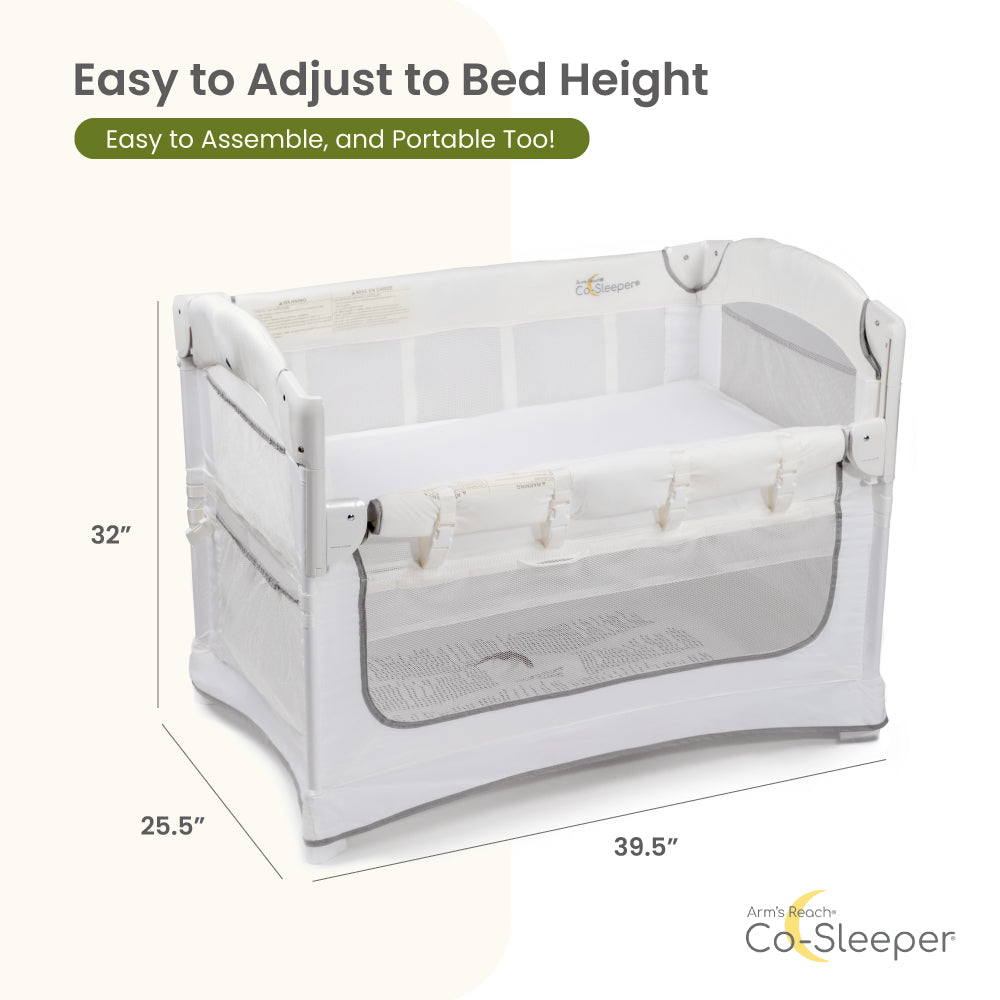 Ideal Ezee 3-in-1 Co-Sleeper bassinet dimensions and setup